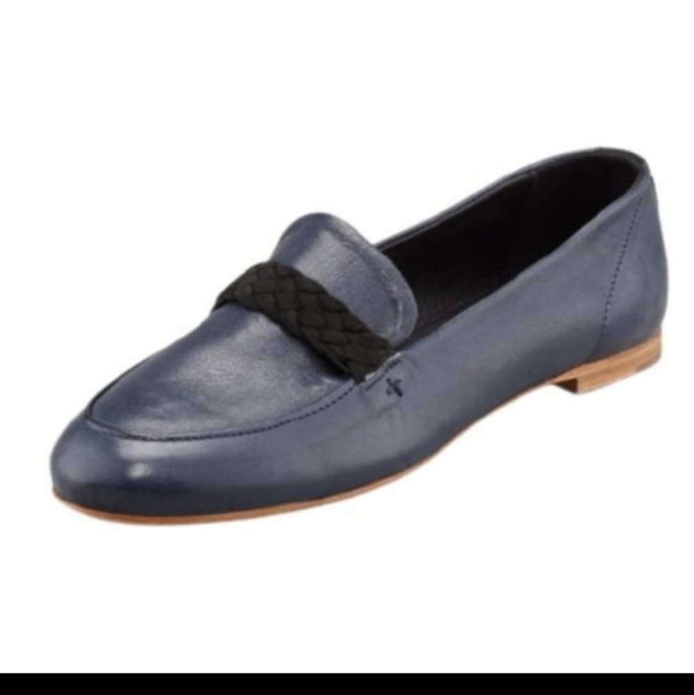 Rag & Bone Saville Braided Loafer - Size 37.5 / US 7.5 - Grey Blue, Slip On